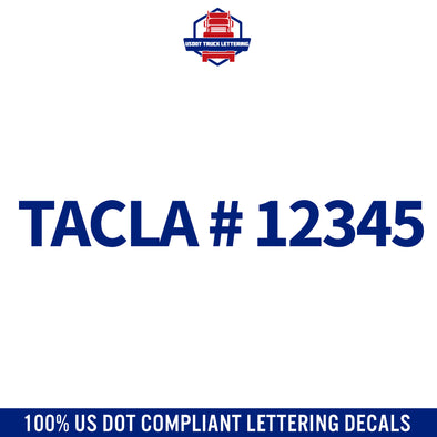 TACLA Number Decal Lettering (Set of 2)