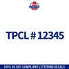 TPCL Number Decal Lettering (Set of 2)