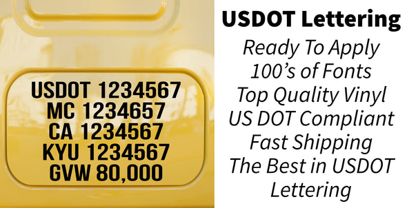 usdot truck lettering decal stickers
