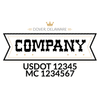 truck door decal with USDOT, MC