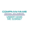 truck door decal with USDOT, MC