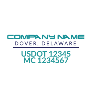 truck door decal with USDOT, MC