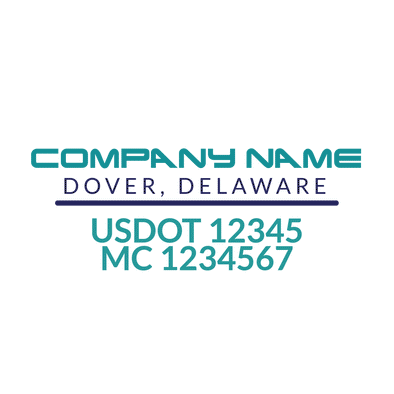 truck door decal with USDOT, MC