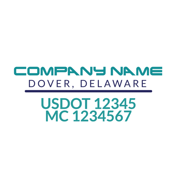 truck door decal with USDOT, MC