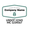 truck door decal with USDOT, MC