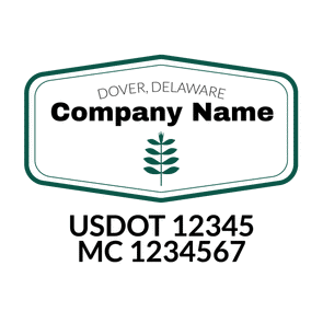 truck door decal with USDOT, MC