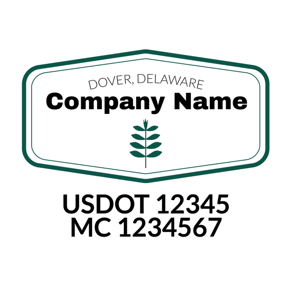 truck door decal with USDOT, MC