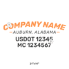 truck door decal with USDOT, MC