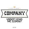 truck door decal with USDOT, MC