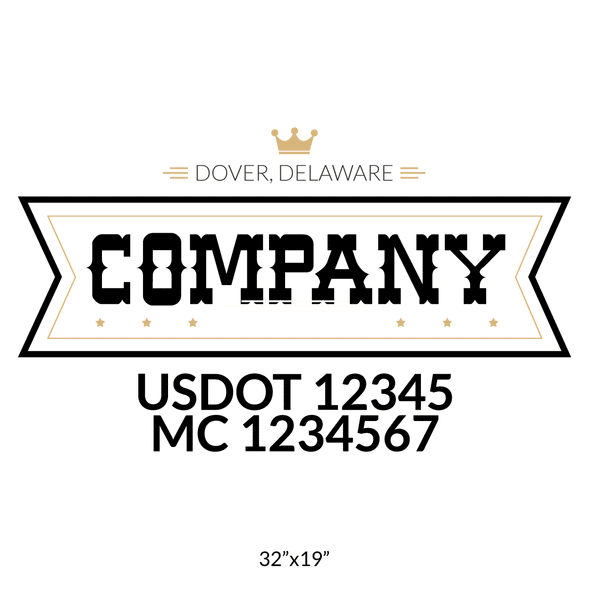 truck door decal with USDOT, MC