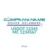 truck door decal with USDOT, MC