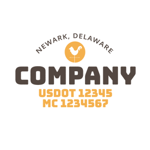 truck door decal with USDOT, MC