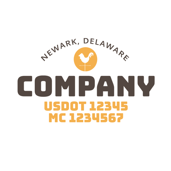 truck door decal with USDOT, MC