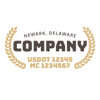truck door decal with USDOT, MC