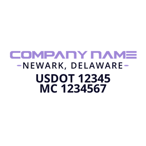 truck door decal with USDOT, MC