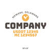 truck door decal with USDOT, MC