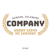 truck door decal with USDOT, MC