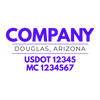 truck door decal with USDOT, MC