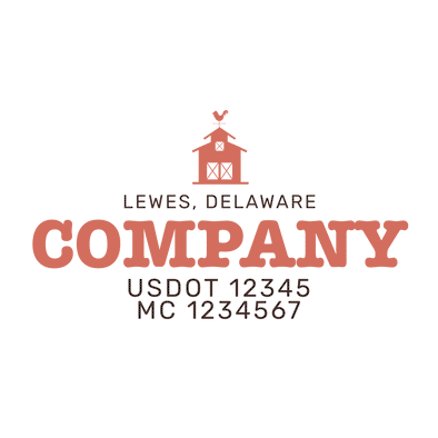 truck door decal with USDOT, MC