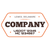 truck door decal with USDOT, MC