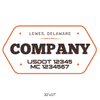 truck door decal with USDOT, MC