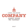 truck door decal with USDOT, MC