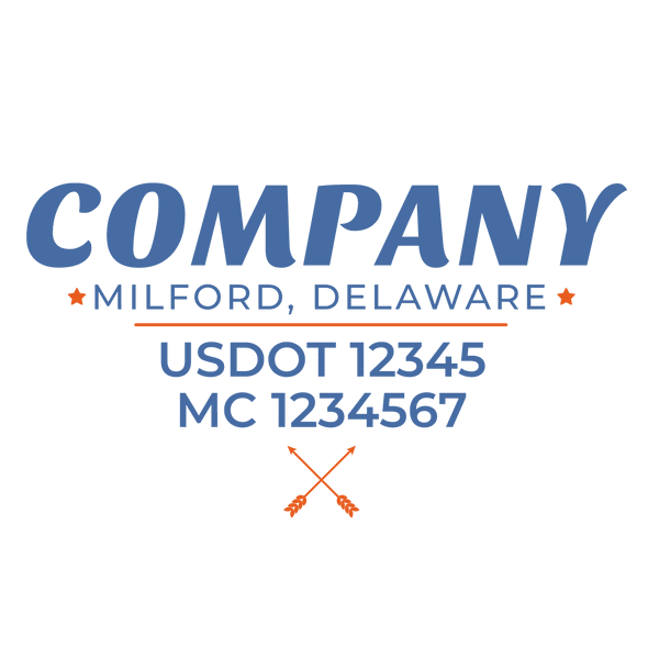 truck door decal with USDOT, MC