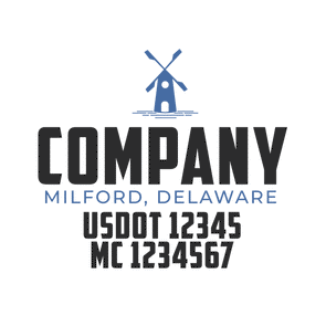 truck door decal with USDOT, MC