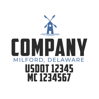 truck door decal with USDOT, MC