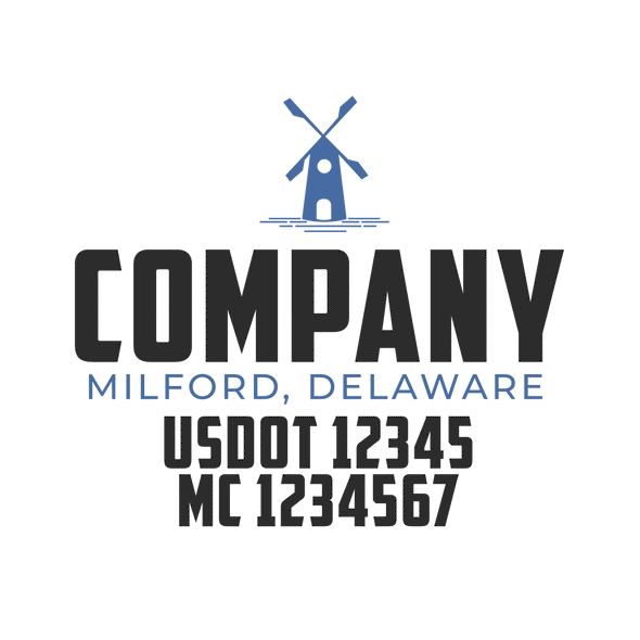 truck door decal with USDOT, MC