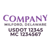 truck door decal with USDOT, MC