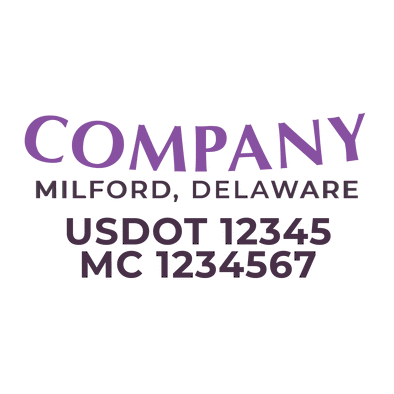 truck door decal with USDOT, MC