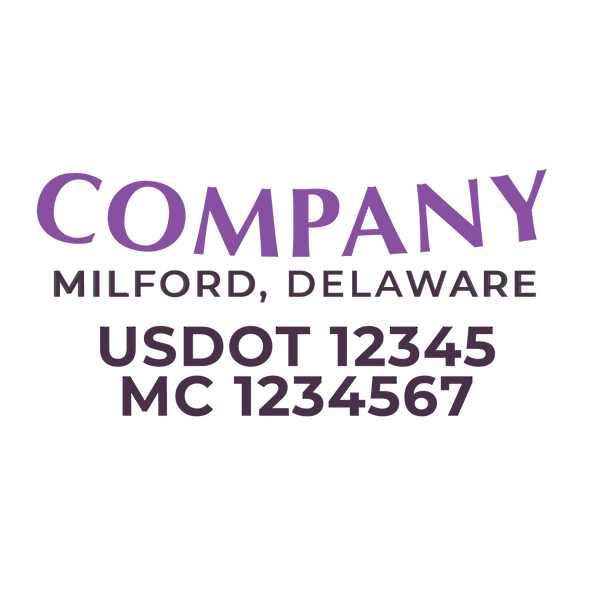 truck door decal with USDOT, MC