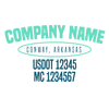 truck door decal with USDOT, MC