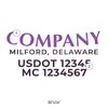 truck door decal with USDOT, MC