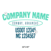 truck door decal with USDOT, MC