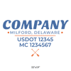 truck door decal with USDOT, MC