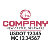 truck door decal with USDOT, MC