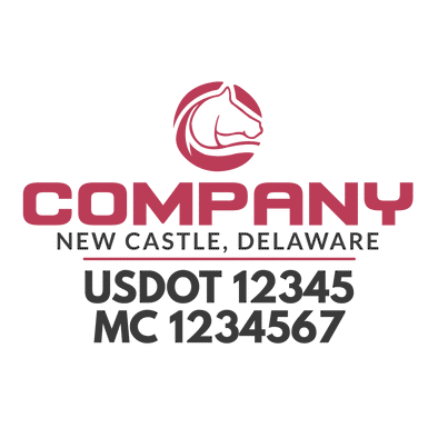 truck door decal with USDOT, MC