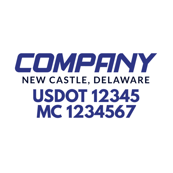 truck door decal with USDOT, MC