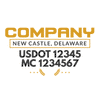 truck door decal with USDOT, MC