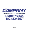 truck door decal with USDOT, MC
