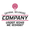 truck door decal with USDOT, MC