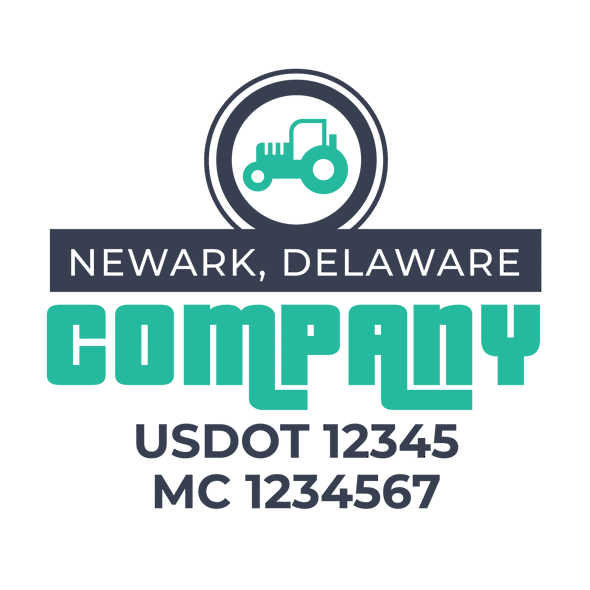 truck door decal with USDOT, MC