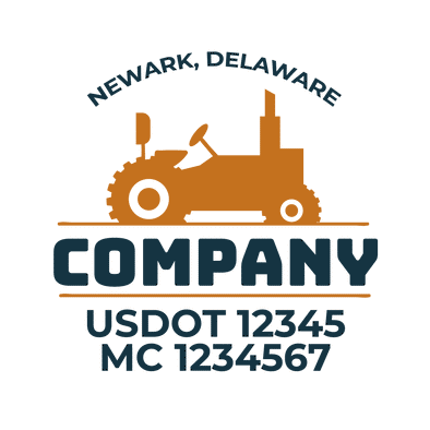 truck door decal with USDOT, MC