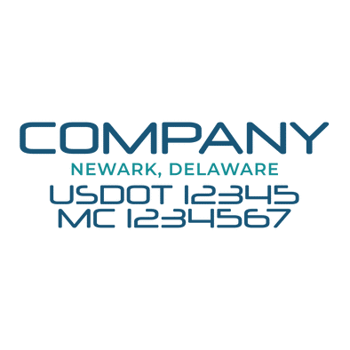 truck door decal with USDOT, MC