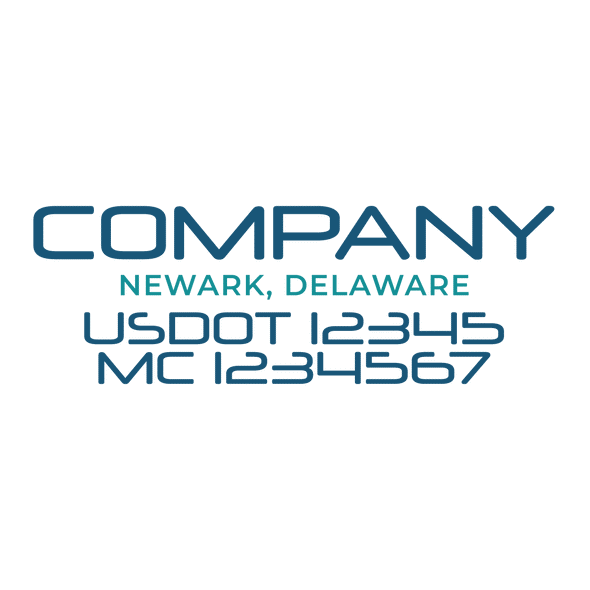 truck door decal with USDOT, MC
