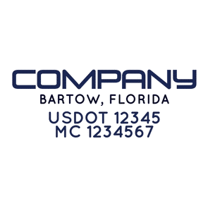 truck door decal with USDOT, MC