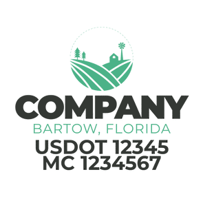 truck door decal with USDOT, MC