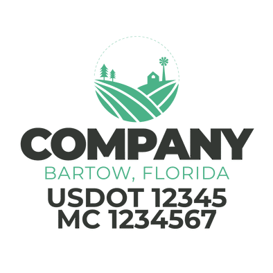 truck door decal with USDOT, MC